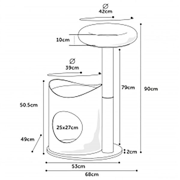 FLAMINGO Butoi de zg&acirc;riat pentru pisici cu copac &bdquo;George&rdquo;