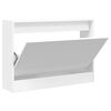 vidaXL Pantofar, alb, 80x21x57 cm, lemn compozit