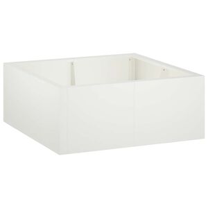 vidaXL Zid de sprijin 4 buc. 100 x 100 x 30 cm Oțel Alb