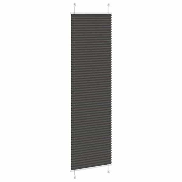 vidaXL Jaluzea plisată negru 65x200 cm Lățime țesătură 64,4cm poliester
