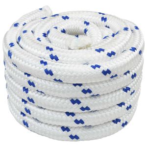 vidaXL Sfoară de Barcă 4 mm 10 m Alb și albastru