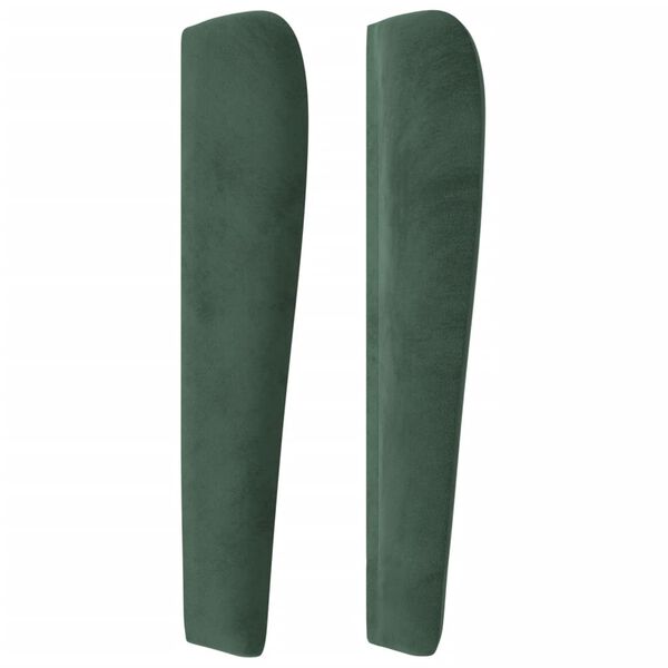 vidaXL Tăblie pat cu aripioare verde închis 83x23x118/128 cm catifea