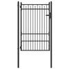 vidaXL Poartă de gard BAARLO 100 x 150 cm Metal Negru Blocat