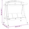 vidaXL Balansoar de grădină cu baldachin verde 198 cm țesătură și oțel