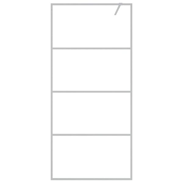vidaXL Paravan duș walk-in argintiu 90x195 cm sticlă ESG transparentă