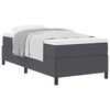 vidaXL Pat cu arcuri Gri &icirc;nchis 80 x 200 cm Țesătură din corduroy