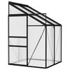 vidaXL Seră, antracit, 2,59 m&sup3;, aluminiu