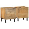 vidaXL Noptiere 2 buc Maro 40x33x46 cm Lemn masiv Mango