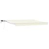 vidaXL Cadru manual de marchiză cu LED-uri Crema și Alb 4,5 &times; 3,5 m