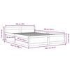 vidaXL Cadru de pat cu sertare King Size, alb, 150x200 cm