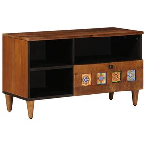 vidaXL Cabinet TV cu sertar castan 80 x 33 x 46 cm Lemn de mango solid