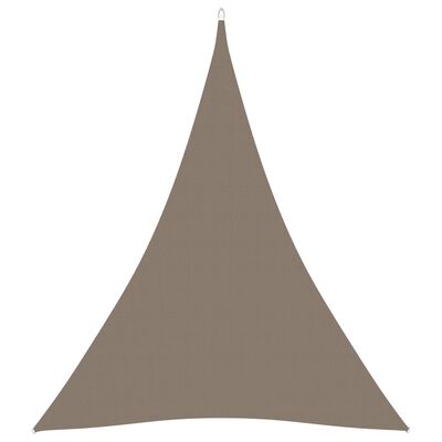 vidaXL Pânză parasolar, taupe, 3x4x4 m, țesătură oxford, triunghiular