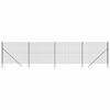 vidaXL Gard plasă de s&acirc;rmă, antracit, 1,4x10 m, oțel galvanizat