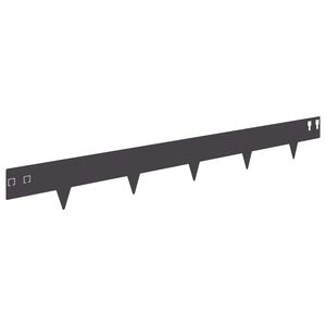 vidaXL Margine pentru gazon 50 pcs 100 x 12 cm Oțel Negru
