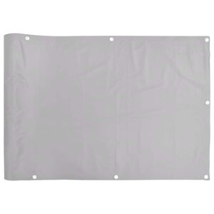 vidaXL Paravan de balcon, gri, 400x120 cm, PVC
