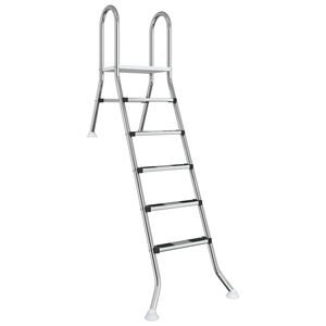 vidaXL Scară piscină parțial &icirc;ngropată 222 x 128 cm 5-Treaptă
