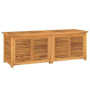 vidaXL Ladă depozitare grădină cu geantă, 150x50x55 cm, lemn masiv tec