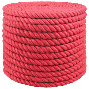 vidaXL Fr&acirc;nghie din Jute Roșu 100% jute Tossa