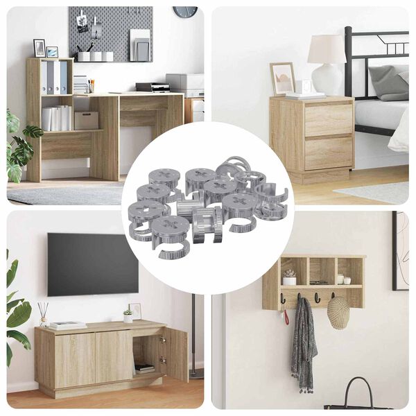 vidaXL Șuruburi cu &icirc;ncuietoare tip cam 12 pcs Argintiu 15 x 11,5 mm