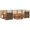 vidaXL Set de canapele de exterior 7 buc. natural Lemn Solid de Acacia