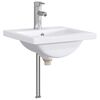 vidaXL Chiuvetă de baie cu robinet și scurgere Crom 42 x 40 x 16,5 cm
