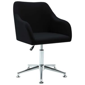 vidaXL Scaun de birou pivotant, negru, material textil
