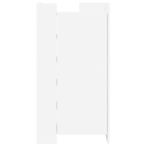 vidaXL Pantofar, alb, 52x37,5x100 cm, lemn prelucrat