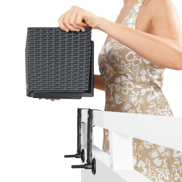 LECHUZA Suporturi pentru jardinieră de balcon, negru, 19033