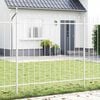 vidaXL Gard de Grădină 6 pcs Alb 10,2 x 1,5 m Oțel acoperit cu pulbere