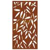 vidaXL Decor de perete 105x55 cm design frunze bambus oțel Corten