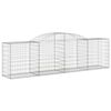 vidaXL Coșuri gabion arcuite 17 buc, 300x50x80/100 cm, fier galvanizat