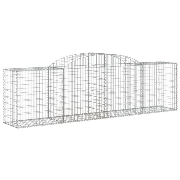 vidaXL Coșuri gabion arcuite 17 buc, 300x50x80/100 cm, fier galvanizat