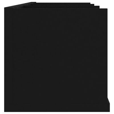vidaXL Raft de perete CD-uri, negru, 75 x 18 x 18 cm, PAL