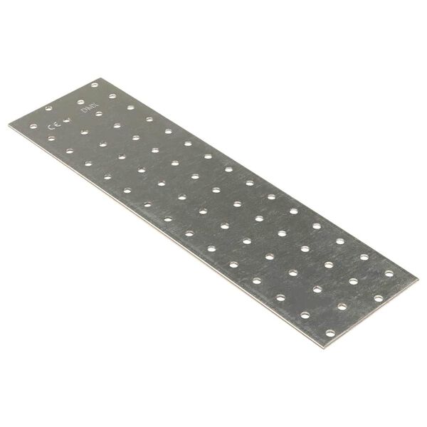 vidaXL Plăci perforate, 20 buc., 2 mm, 300x80 mm, oțel galvanizat