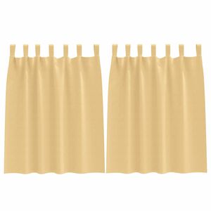 vidaXL Perdele Opaque cu Inel 2 buc. Bej 140 x 140 cm Poliester
