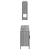 vidaXL Set mobilier de baie, 3 piese, gri sonoma, lemn prelucrat