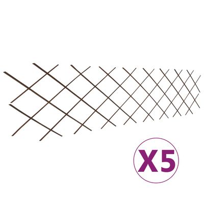 vidaXL Gard cu zăbrele, 5 buc.,180 x 60 cm, salcie