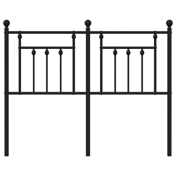 vidaXL Tăblie de pat de schimb metalică, negru, 120 cm