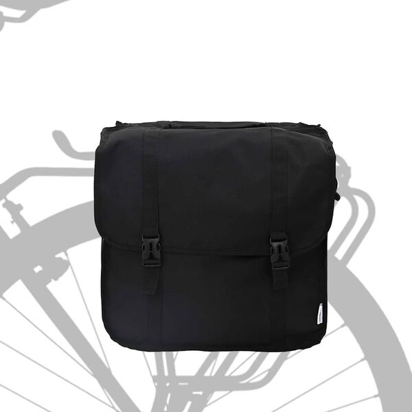 vidaXL Geantă de bicicletă Negru 40 x 18.5 x 35 cm Poliester