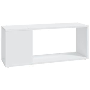 vidaXL Comodă TV, alb, 80x24x32 cm, lemn prelucrat