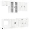 vidaXL Unitate de bucătărie LUCCA 8 pcs Alb Lemn prelucrat