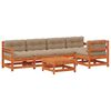 vidaXL Set de lounge pentru grădină 6 pcs Maro Ceară Lemn masiv de pin