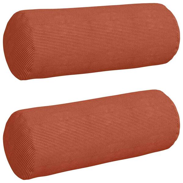 vidaXL Perne Bolster 2 pcs Roșu portocalie &Oslash; 25 x 70 cm