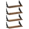 vidaXL Șemele de perete 4 buc. Lemn vechi 50 x 20 x 17 cm