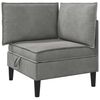 vidaXL Sofa cu Depozitare Gri deschis Catifea
