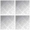 vidaXL Trepte 4 buc. 20 x 20 cm Argintiu Aluminiu Pătrat