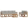vidaXL Set de canapele de exterior 7 pcs Gri natural și deschis