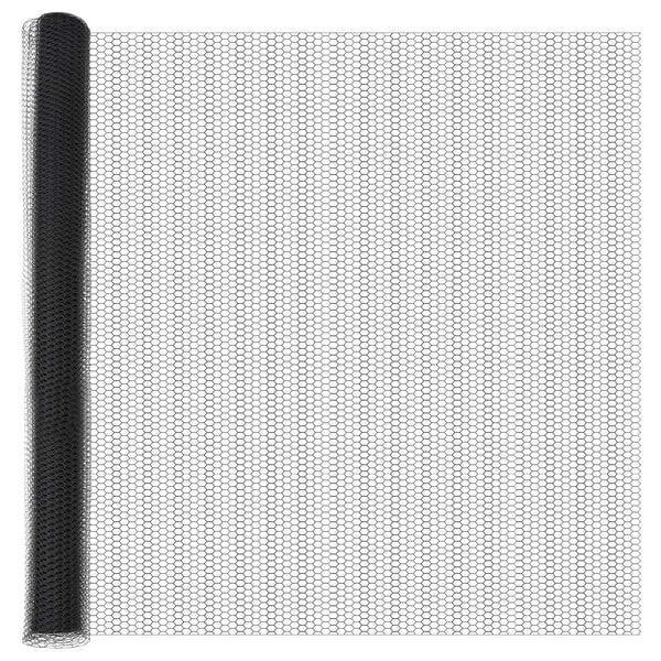 vidaXL Gard hexagonal Gri 1.6 x 10 m Oțel