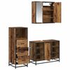 vidaXL Set de mobilier pentru baie 3 pcs Lemn Vechi Lemn compozit
