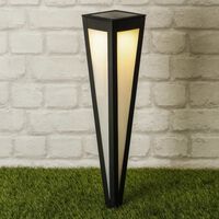 HI Lampă solară de grădină țăruș cu LED, negru, 58 cm